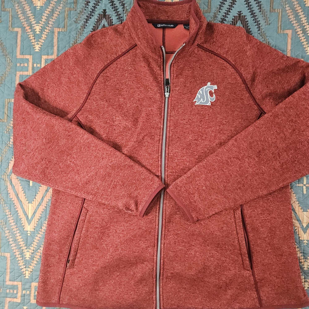 Cutter & Buck‎ Maroon Full-Zip Washinton State Cougars Jacket
